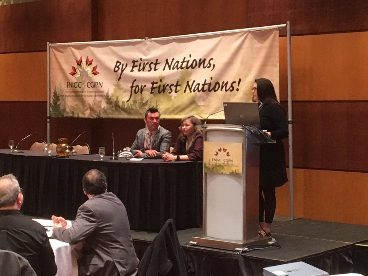 fnigc's tweet photo. Bonnie Healy from @AFNIGC speaks about OCAP and changing the way First Nations data is collected #FNDataGov https://t.co/iW2JwFplFa