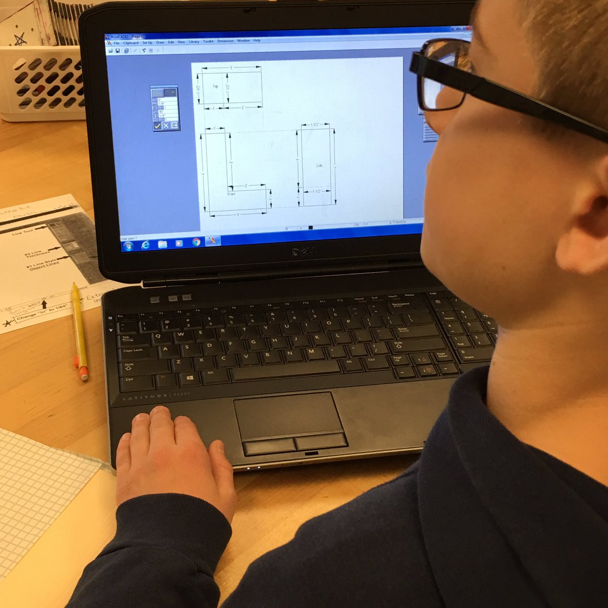 JPLISSTEM's tweet photo. Drawing multi view drawings of the alphabet #accucad #6thgradestem https://t.co/yeuMiEKisk