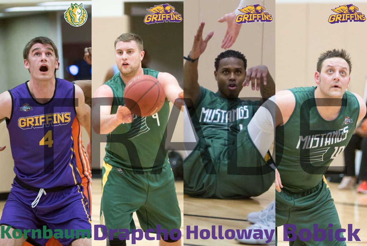 uhdreamleague's tweet photo. The Mustangs have acquired Dan Kornbaum from the Griffins. Rob Wiens + cond. draft picks are part of the deal. #ultimatehoops #UHTicker https://t.co/Lr0IxSTtH5