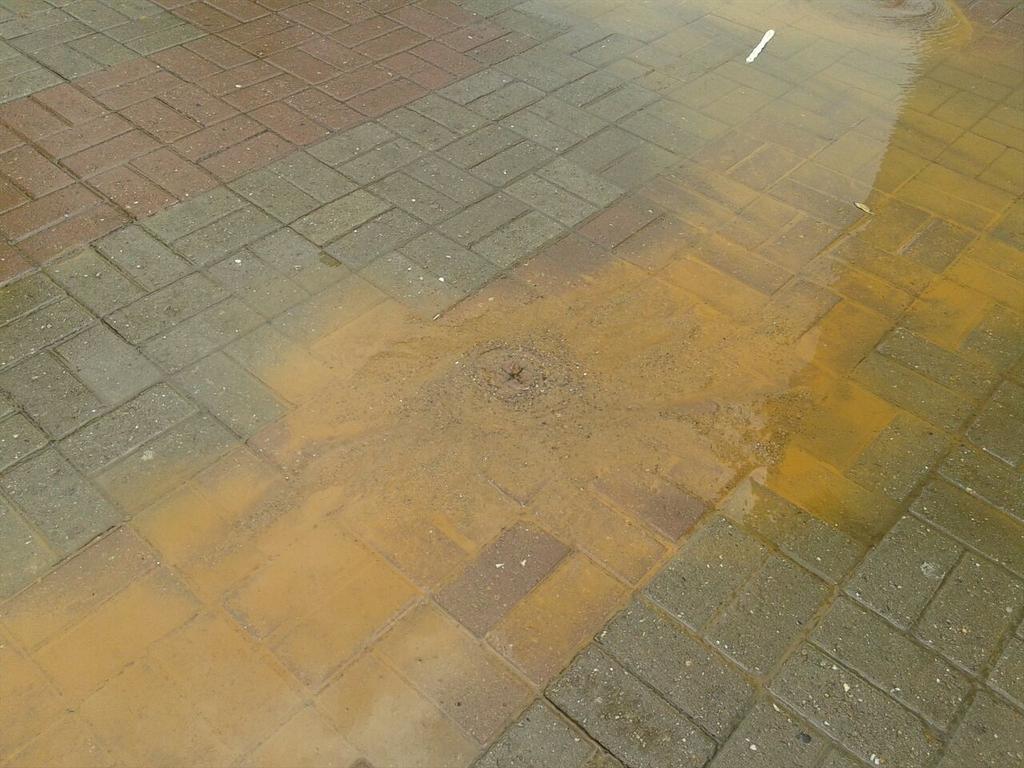 NoticiasFalcon's tweet photo. Usuarios reportan "fuga de agua" desde hace varios días en el Paseo Talavera (en pleno centro de Coro. https://t.co/Q8MLR0lMTJ