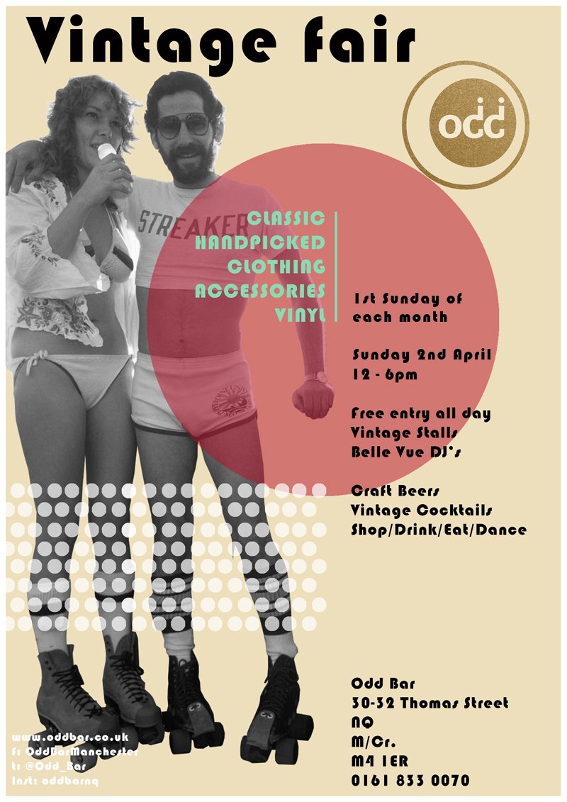 Odd_Bar's tweet image. SUNDAY: VINTAGE FAIR
👚 Vintage clothing
💿 DJs spinning &amp;amp; selling vinyl
🍸 Retro cocktails &amp;amp; craft beers
12-6 / Free / bit.ly/2n9Elpv