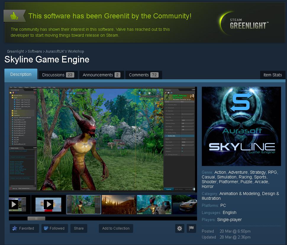 SolarPortal's tweet photo. Thank you to for the votes and supporting us! @SkylineGameEng has now been greenlit in only 8 days! woop! #gamedev #indiedev #tech #gaming https://t.co/5XtwjkhwnW