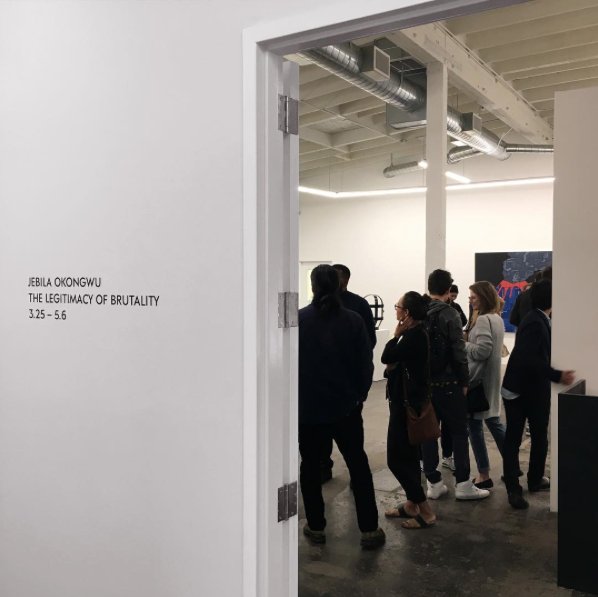 BaertGallery's tweet photo. Many thanks to all who joined us for the opening of Jebila Okongwu's The Legitimacy of Brutality, on view through May 6! #art #gallery #DTLA https://t.co/NRy1hwVMGG