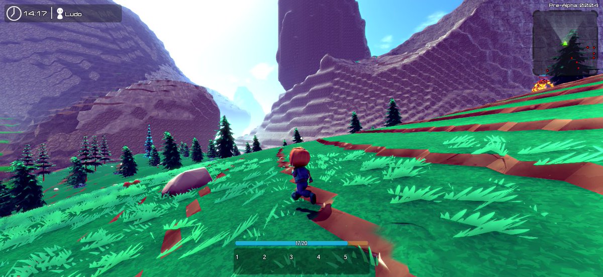 LudoriaGame's tweet photo. Improved world generation! now with stunning #overhangs. It makes the world more diverse and interesting to explore. #gamedev #indiedev https://t.co/BRNjvyndOA