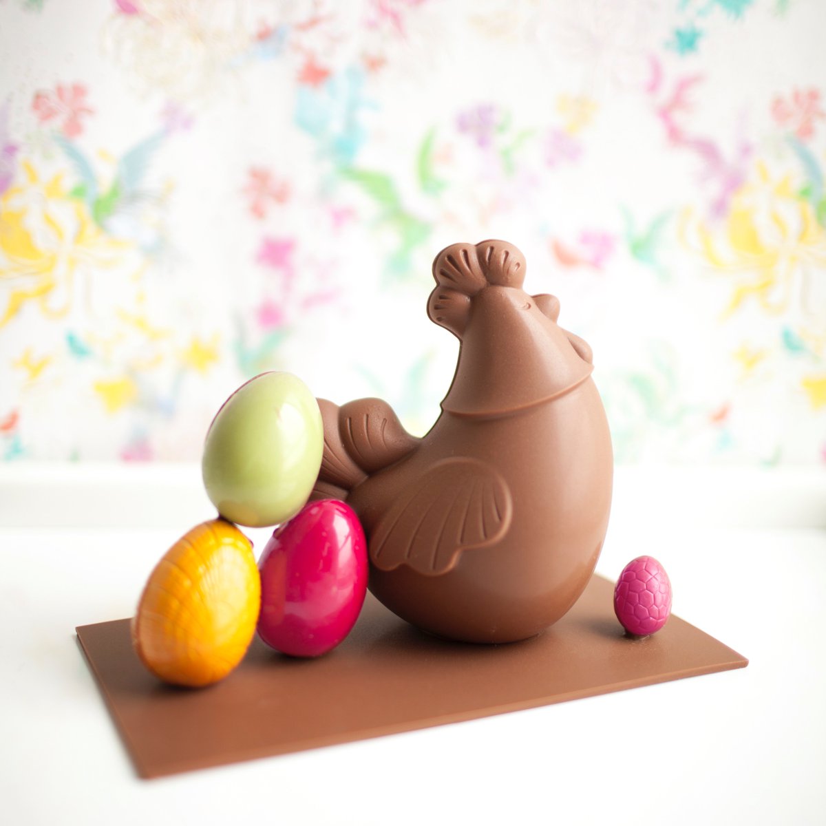 Our Easter Collection Chocolate Hen &amp; Eggs in stores this Friday, which begs the question: Which will you eat first, the Chicken or the Egg?