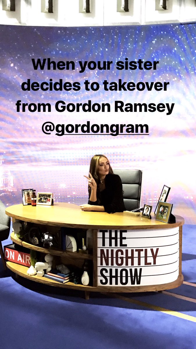 My sister should be a presenter <a href="/GordonRamsay/">Gordon Ramsay</a> <a href="/ITV/">ITV</a> #thenightlyshow