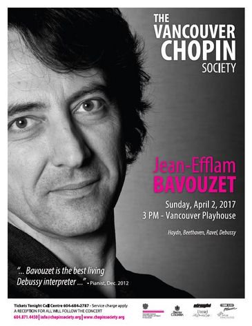 AnneSTOLL1's tweet photo. For #ClassicalMusic lovers, a #Chopin #concert by Jean-Efflam Bavouzet, sunday @VancouverPlayhouse https://t.co/5zymZoiJLZ @ConsulatFRAVan https://t.co/A6ZI8OQCtJ