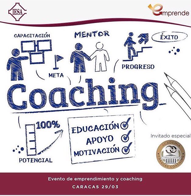 Emprende's tweet photo. Los esperamos mañana en nuestro evento "Emprendimiento y coaching" a las 5.30 pm en @Iesa @caracascoaching Noel Martinez https://t.co/CZOWmAnK8R