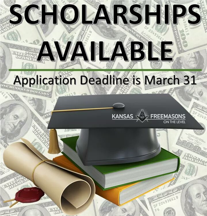 Need extra money for college?

Click here to find out more and to fill out the online application:  kansasmasonic.foundation/program/kansas…