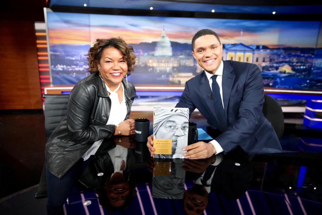 TheDailyShow's tweet photo. Tonight at 11/10c, NY Times Pentagon Correspondent and author of “Madame President,” @helenecooper, is here! https://t.co/XASJpc5r3f