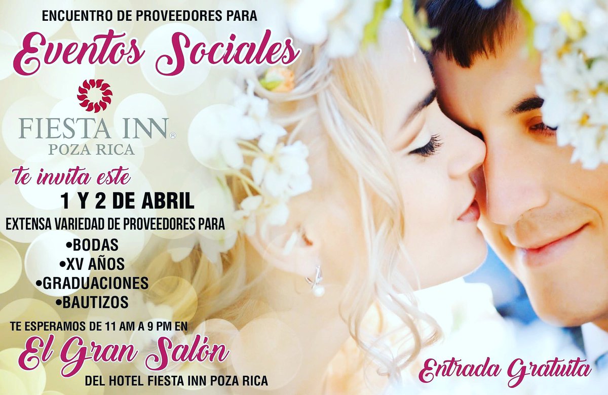 jorgegalu's tweet photo. Fiesta Inn Poza Rica presenta a Proveedores Selectos este 01 y 02 de Abril-Entrada Gratuita 
#FIPOZ #FiestaInnPozaRica #Sales https://t.co/edNVimif6k