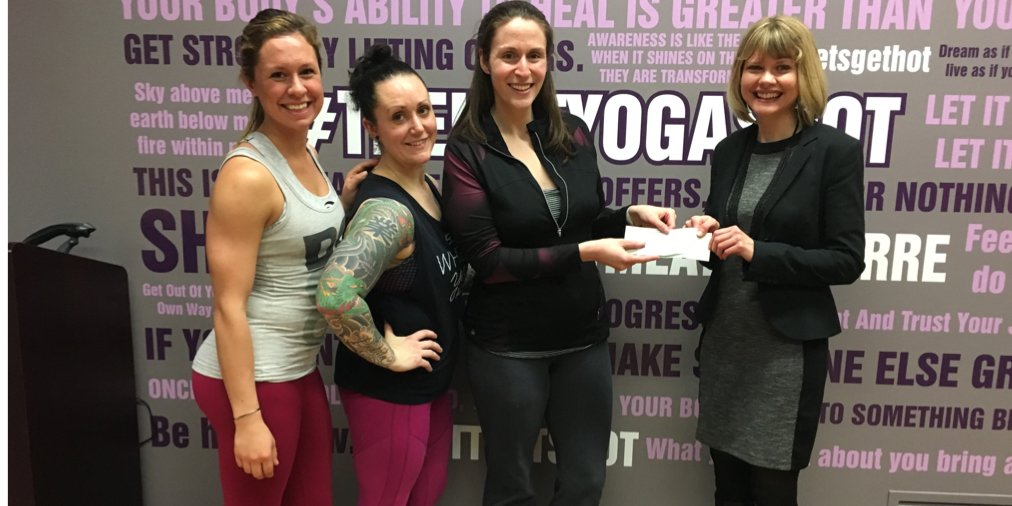 STEMRunning's tweet photo. Thanks again, @TheHotYogaSpot for last weekend’s fundraiser. The total grew to $1,385! The magic of kindness.💜 https://t.co/H4yiiIYdmO