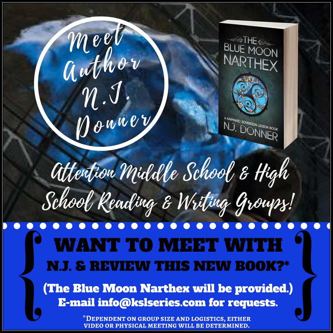 N.J. Donner is presenting an #exciting #opportunity to our future #leaders! #bookclub #bookclubs #writingclub #writingclubs