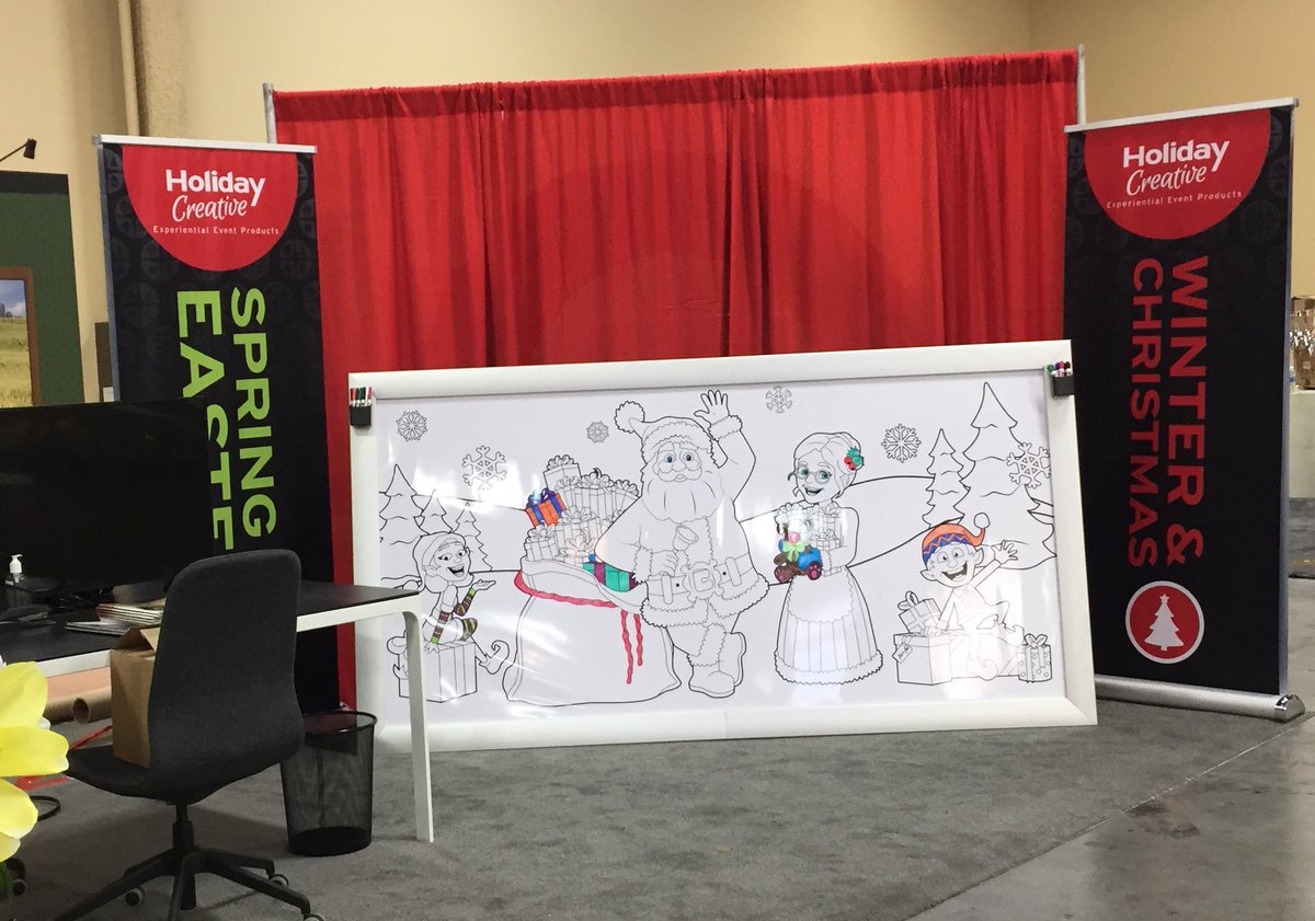 holidaycreative's tweet photo. Don't just decorate the holidays, color them with our Giant Coloring Book. Try it for yourself at #GlobalShop. Booth #5705 #HolidayCreative https://t.co/bQRMd7fILt