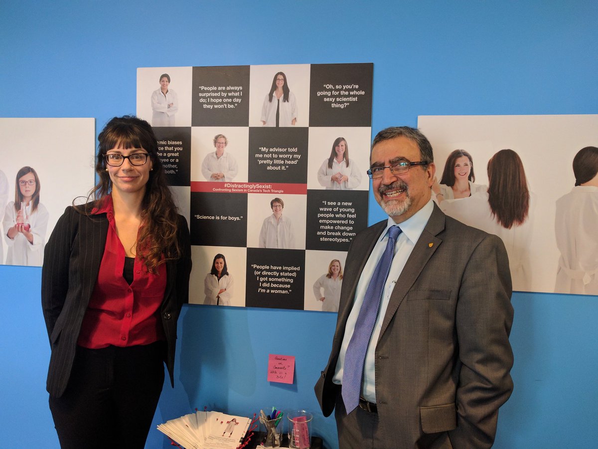 uwaterlooWiE's tweet image. Let&apos;s talk about sexism in STEM with the #distractinglyhonest exhibit @UWVelocity. All part of the #HeForShe movement !!