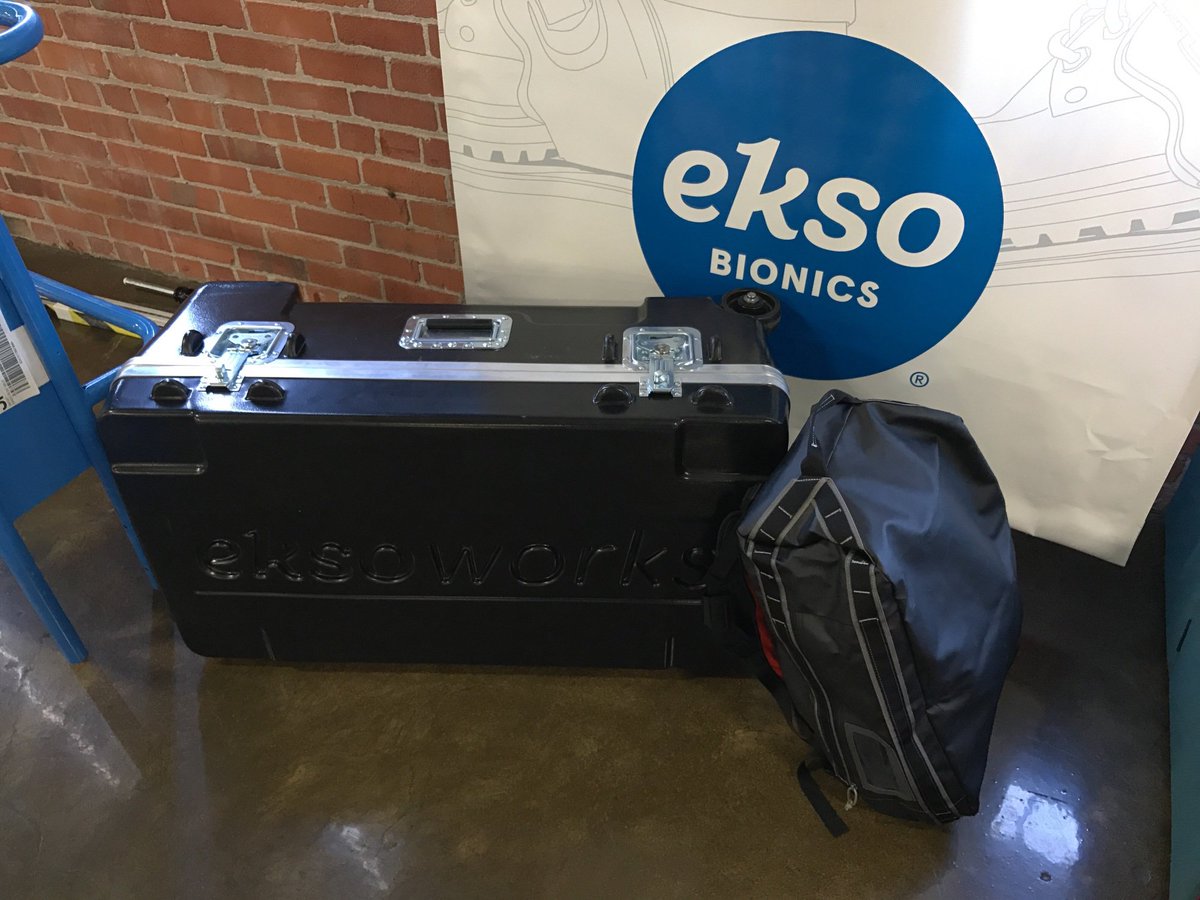 russangold's tweet photo. Packing up the demo gear for Thursday's presentation. #groundbreak #eksoworks #travellight - https://t.co/DU649qwh42 https://t.co/2MLLVQwacD