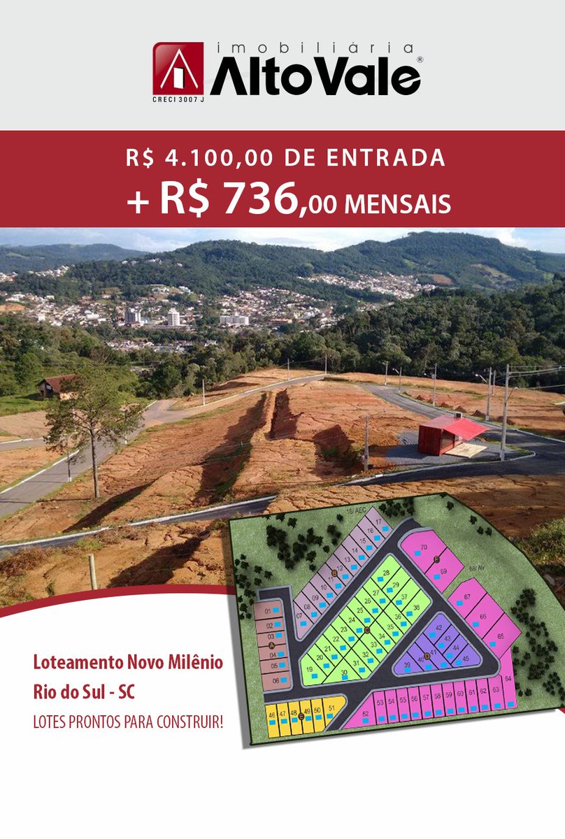 abeckerlotes's tweet photo. Lotes com entrada de R$ 4.100, e parcelas de R$ 736,00. https://t.co/wYtwxmzLj3  #riodosul #itajai #valedoitajai #Ituporanga #Ibirama https://t.co/ipTgJId1c5