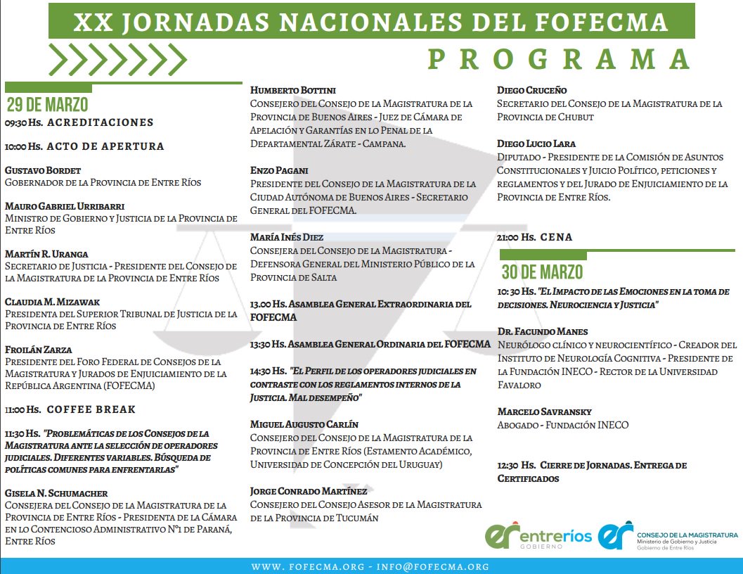 Mañana comienzan las XX Jornadas Nacionales del <a href="/fofecma/">FOFECMA</a> en Paraná, Entre Ríos con la participacion de <a href="/ManesF/">Facundo Manes</a>