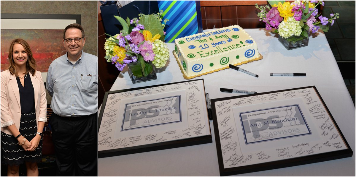 IPSAdvisors's tweet photo. Milestone announcement: #IPSers Amy Blanchard and @TimThurston celebrate 10-year #work anniversary ~ #WaytoGo! https://t.co/ySKk7ncNSH