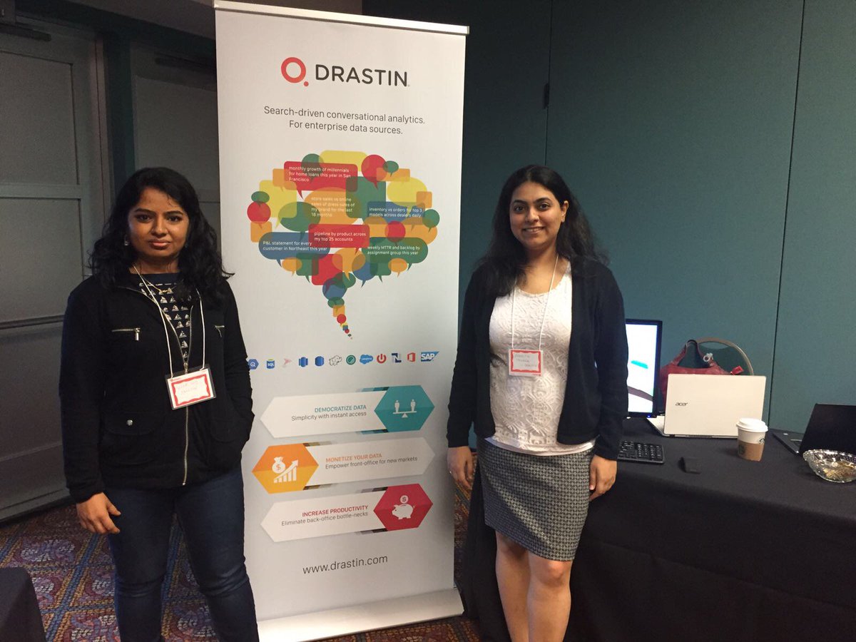 drastininc's tweet photo. Meet @drastininc at the Global Data Science Conf at Santa Clara, CA 
Learn more about Search Driven Conversational Analytics for Enterprises https://t.co/RaRBeLcHAV
