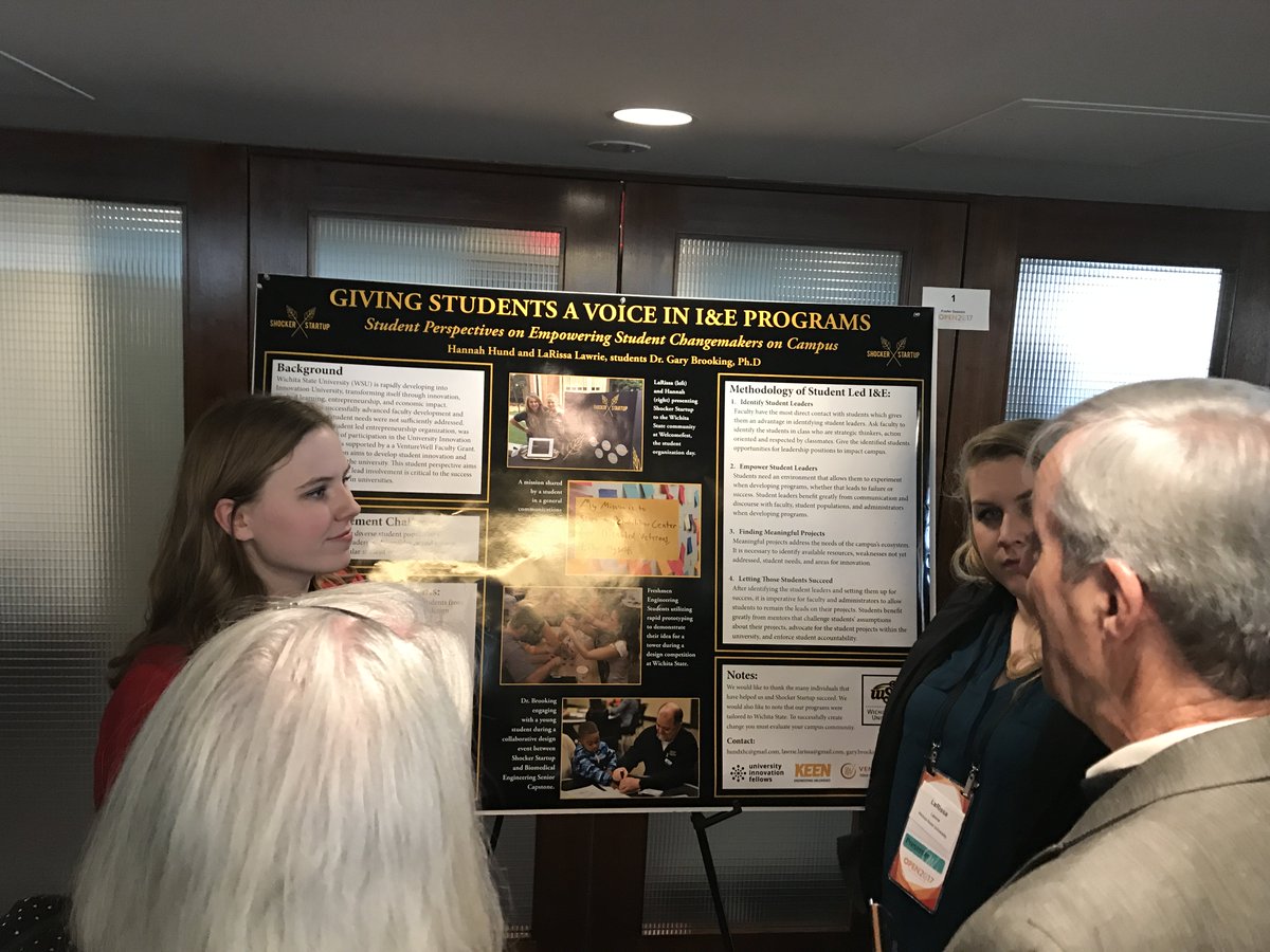 wsucfe's tweet photo. Congratulations to 2 @ShockerStartup students Hannah Hund &amp; LaRissa Lawrie for winning Best in Category in VentureWell’s Poster Presentation https://t.co/RHsC7nRuNq