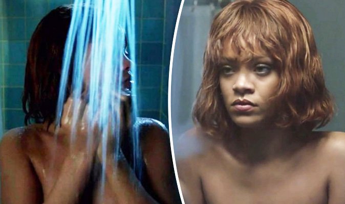 Rihanna strips NAKED as she recreates THAT Psycho shower 