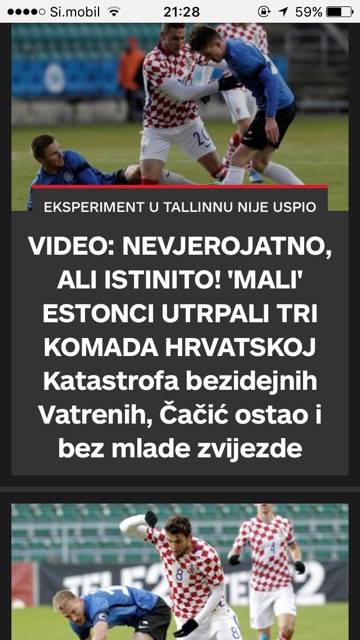 AirMiran's tweet photo. Tragikomedija v izvedbi @jutarnjihr v 3 aktih (1.slika - org. naslov včerajšnjega članka, ki je bil danes zamenjan) #fuzbal #estcro https://t.co/xZuzDC9R1O