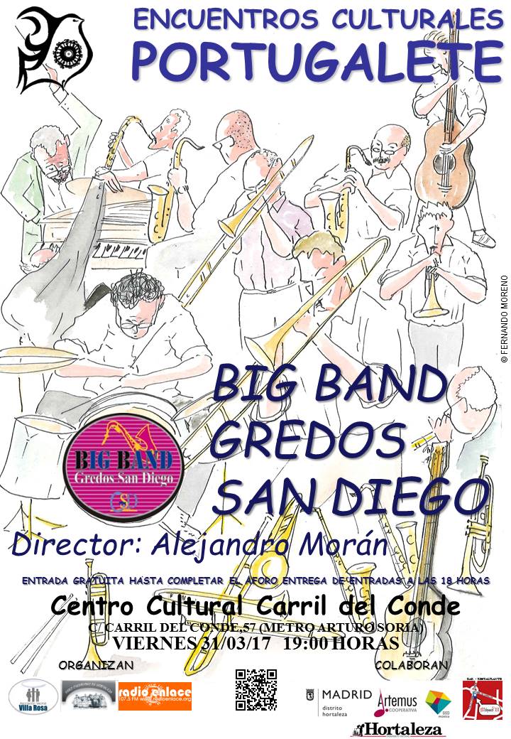 HortalezaPV's tweet photo. Este viernes #jazz en directo en #Hortaleza con la Gredos San Diego Big Band en los #EncuentrosCulturalesPortugalete https://t.co/ccWTvB5uPn https://t.co/qstw1ecHtU