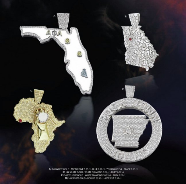 Love your state? Show your appreciation with a beautiful #diamond encrusted pendant.