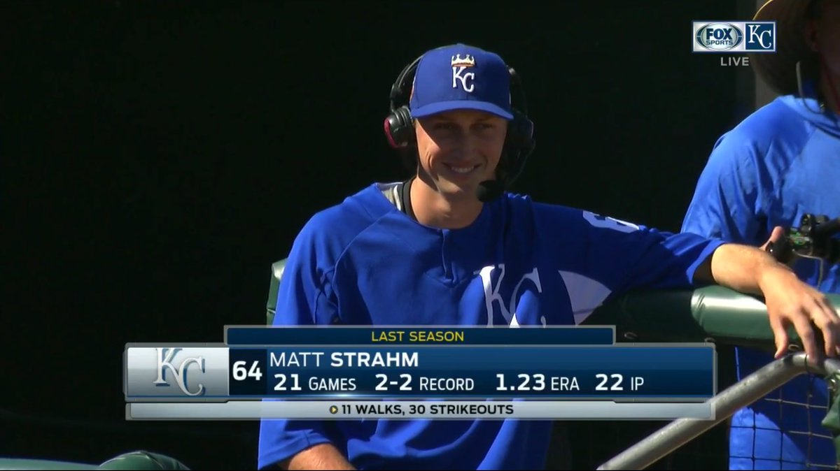 SeanBoston_PxP's tweet photo. Former @GoNeoshoBasebal star, Matt Strahm being interviewed by @FSKansasCity during #Royals Spring Training game. @GoNeosho https://t.co/txkhjiCdv7