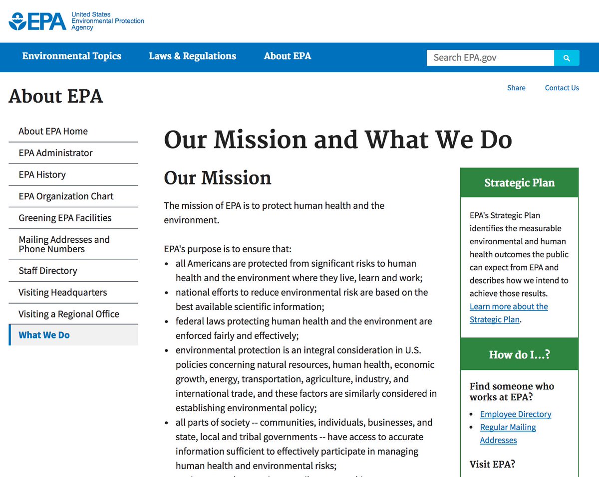 EPAWouldSay's tweet photo. "The mission of EPA is to protect human health and the environment." #StuffEPAWouldSay #ThanksEPA https://t.co/Z4vikpo4yy