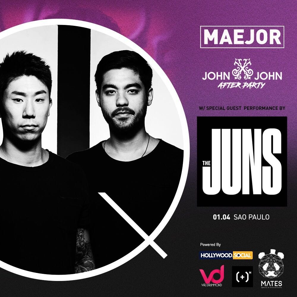 HollywoodSCL's tweet photo. The Juns will make you #dance at the #johnjohnafterparty in SP! ๐๐๐ป๐บ๐ป #maejorinbrazil #bondedaval #hollywoodsocial #bemates https://t.co/F7ipVCkw0O