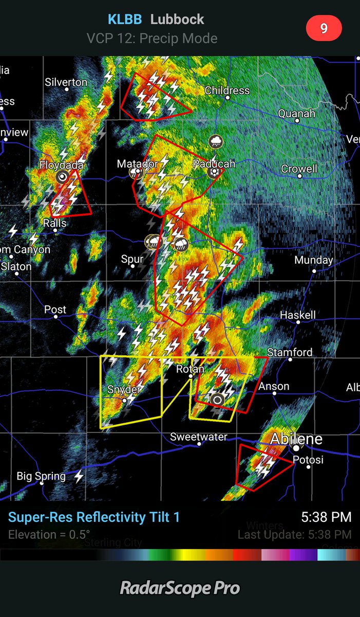 JayDobensky's tweet photo. Six simultaneous #tornado warning boxes currently between #Abilene &amp; #Amarillo as activity ramps up fast! Please stay safe! #severeweather https://t.co/wXwLpD0TJd
