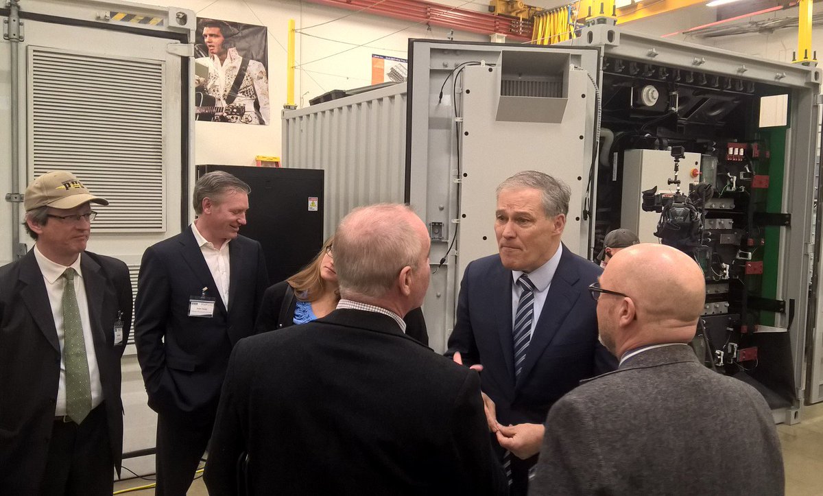 Leading the charge to low-carbon economy @GovInslee #WAState #CleanEnergyFund creates #WAJobs. #resilientcommunities <a href="/SnoPUD/">Snohomish County PUD</a> #energystorage