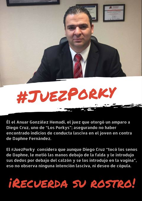 #CirculaEnRedes #Porkys #JusticiaParaDaphne #JuezPorky
Él es un ejemplo de impunidad, corrupción y favoritismo, él es #AnuarGonzálezHemadi.