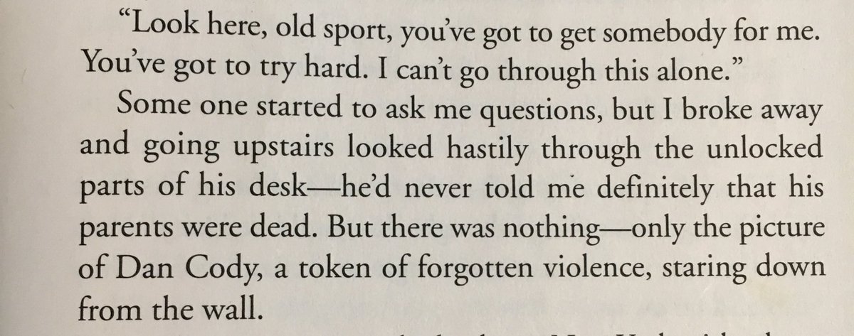 Will2018P2K's tweet photo. When nick tries to find someone to call he realizes that Gatsby was truly alone #TGGSymbol #ch9 https://t.co/kk6XtZ3sdk