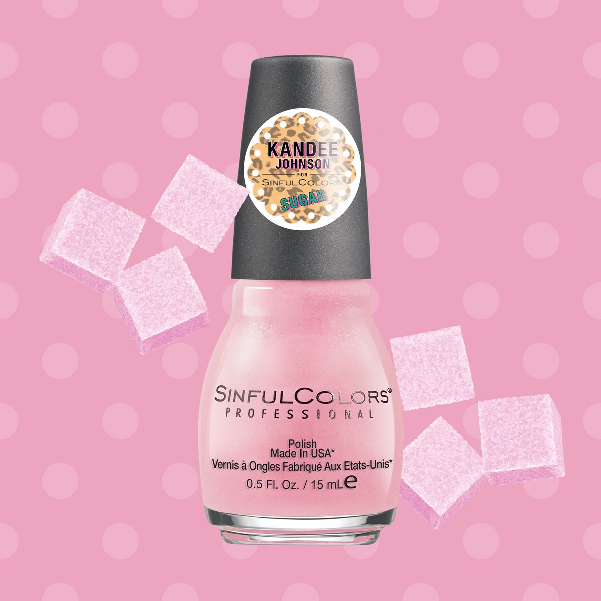SinfulColors's tweet photo. Sprinkle this on your tips for some sweetness! Shade #PinkSugar #SugarTexture #SCKandee #SinfulColorsCollab #SinfulColors @kandeejohnson https://t.co/xjmLLYf5QA