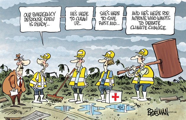 Broelman's tweet image. The clean up #auspol #CycloneDebbie