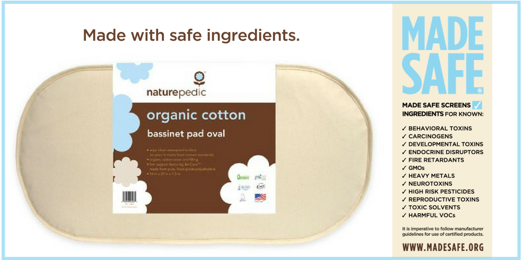 madesafehq's tweet photo. Have a baby in your life? Make sure what they're sleeping on doesn't off-gas toxic chemicals. Try this #MADESAFE option from @Naturepedic! https://t.co/FRsAw3xePA