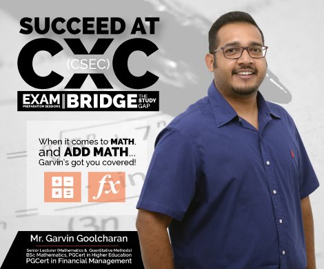 SBCS's tweet image. Mastering Math can be tricky... So we&apos;re bringing you the best to help you #AceMath! Succeed with #GarvinGoolcharan and #SBCS! #CXC #CSEC