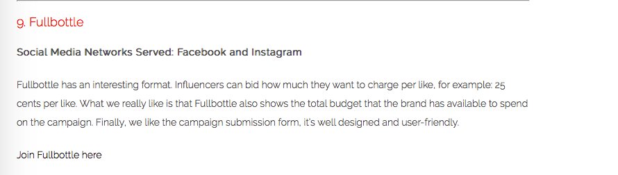 Love being included on "The Ultimate List of Influencer Platforms" <a href="/HelloDramaPR/">HelloDramaPR</a> #InfluencerMarketing bit.ly/2fbqpum