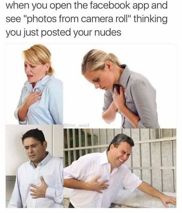 Every time. Some day Facebook will give me a heartattack lol 😅 #Facebook #nudes #cameraroll #heartattack<a href="/tag/facebook"class="tags"><span>#facebook</span></a><a href="/tag/heartattack"class="tags"><span>#heartattack</span></a><a href="/tag/cameraroll"class="tags"><span>#cameraroll</span></a><a href="/tag/nudes"class="tags"><span>#nudes</span></a>