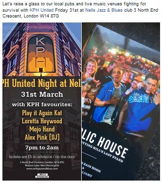 FridayNight at @NellsBlues we Celebrate our beloved local The KPH with <a href="/KPHUnited/">KPH United</a> 3 great bands then party till 2am Tickets £5 <a href="/ProtectPubs/">Protect Pubs #SaveOurPubs</a>