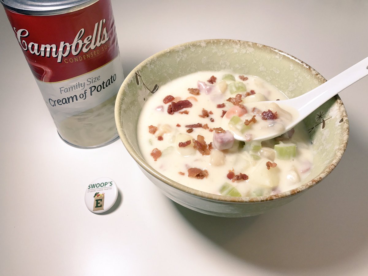 swoopspantry's tweet photo. Get creative with that can of soup! We added veggies, ham, and bacon bits. #SnackAndSnap #ShopSwoops #TruEMU #EatYourVeggies #SwoopSoup https://t.co/LsYOkCSO4v