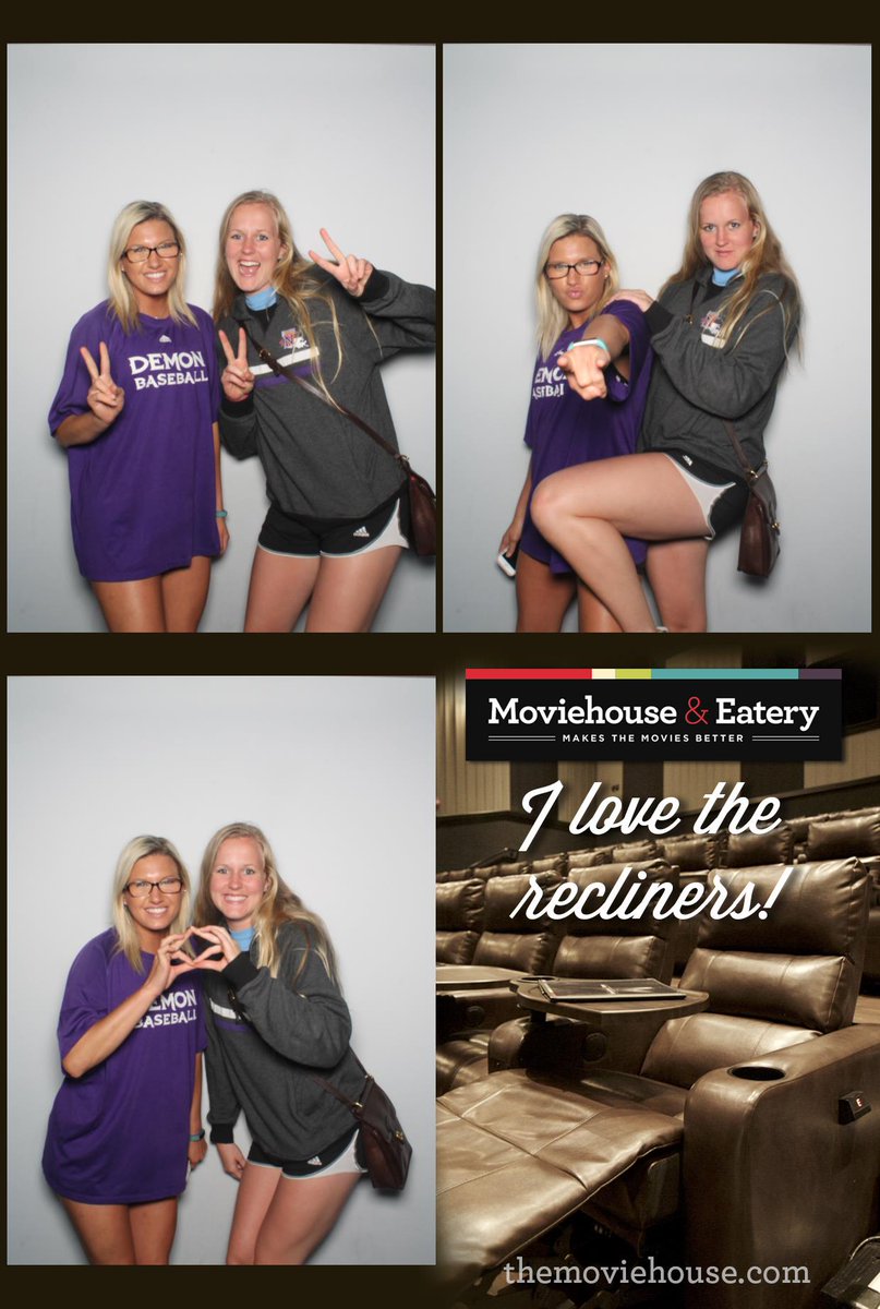 NSUDemonsVB4's tweet photo. Enjoying my reserved recliner @Moviehouse #Austin and of course, the free photo booth! https://t.co/I9Js97OBfY