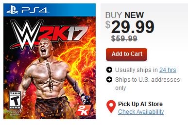 wwe 2k17 ps3 gamestop