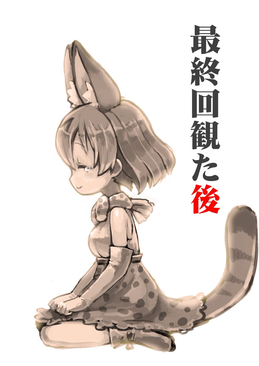 nukosama's tweet photo. けもフレ最終回前後のぼく https://t.co/03LZMzFkA7