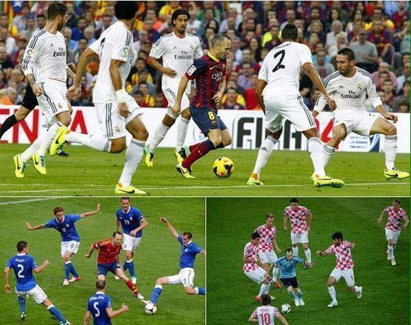_BeFootball's tweet photo. Voici quelques photos pour voir à quel point il est difficile d'arrêter Andrès Iniesta... https://t.co/yaSdCreO8K