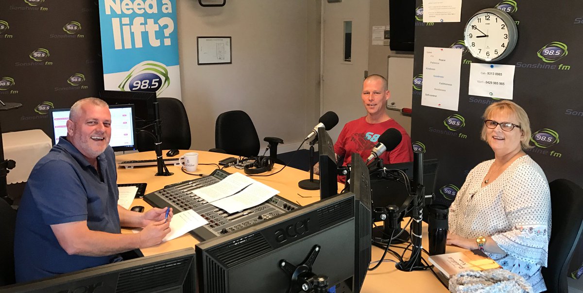This morning we have a Shalom House resident Anthony Caporn &amp; his mum Karen sharing their story. Hear it at @98five. #makingadifference