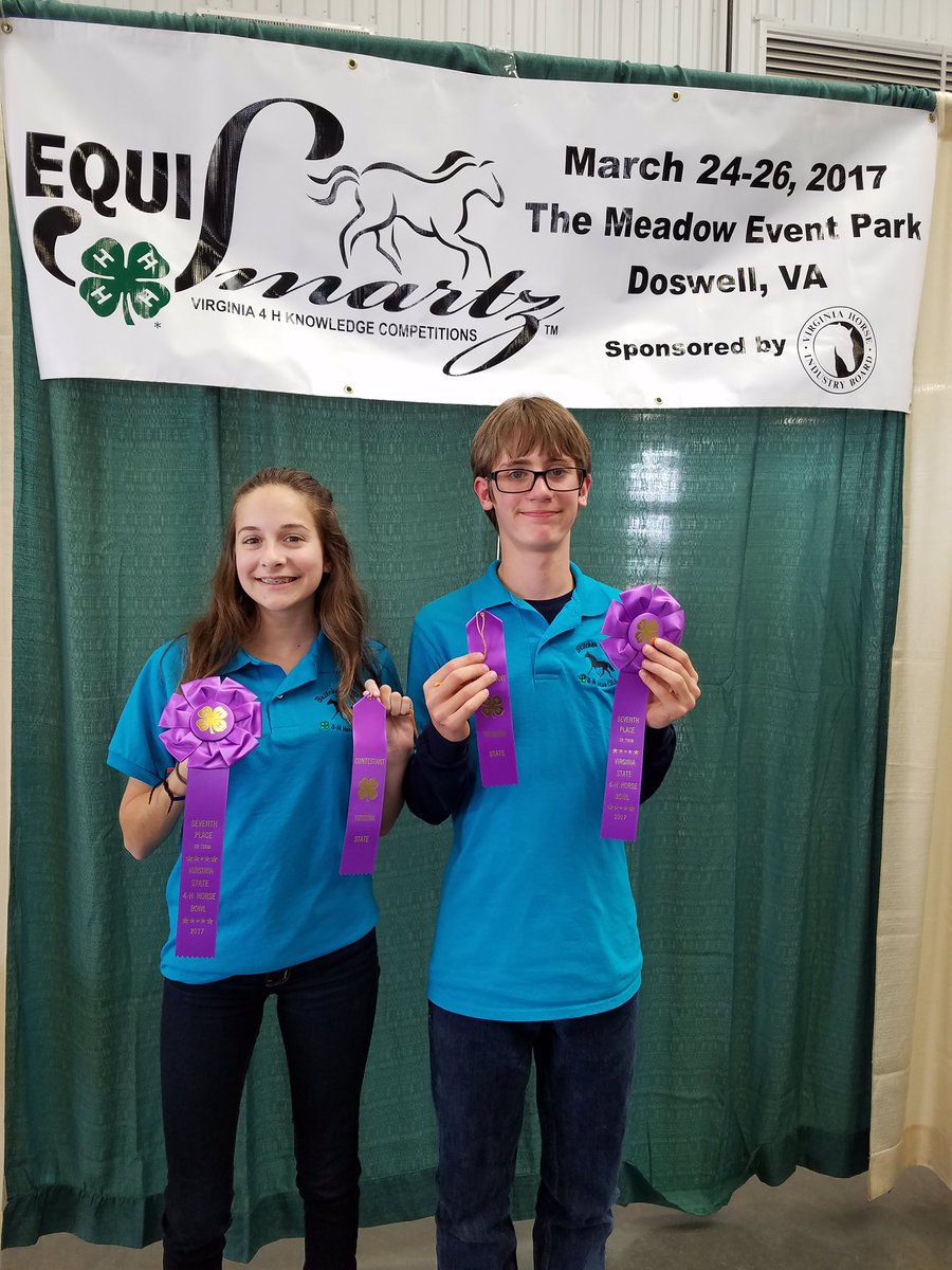 IWS4H's tweet photo. Abby&amp;Josh from Britches&amp; Boots 4-H Horse Club teamed w/Chesapeake Sr.s &amp;placed 7th in the State of VA4Equismartz-Hippology&amp;Horse Bowl! #VA4H https://t.co/CTQZQCeoh4